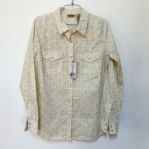 NWT Wrangler Retro Floral Pearl Snap Western Shirt Size Medium